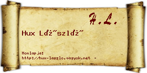 Hux László névjegykártya