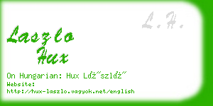 laszlo hux business card